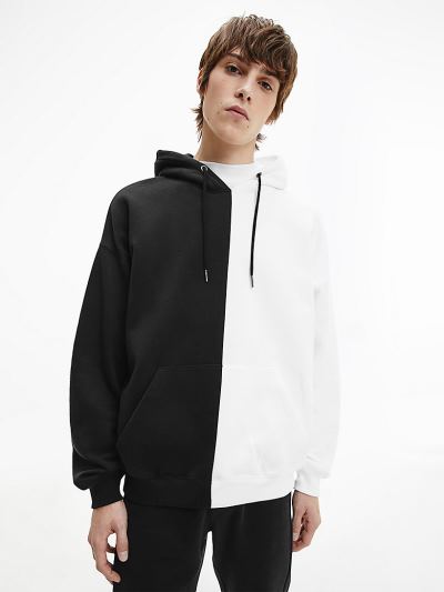 Calvin Klein Ruhák HU207805 | Calvin Klein Organic Cotton Colour Block Logo Férfi Kapucnis Pulóver V